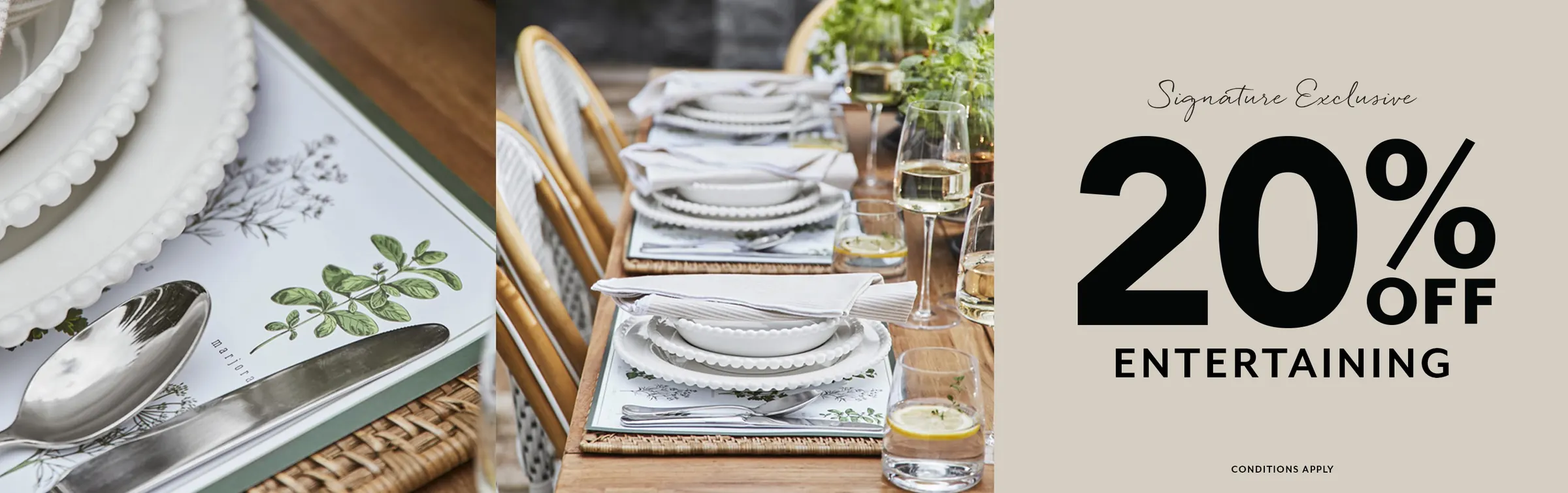 Provincial Home Living Signature Exclusive — 20% off entertaining